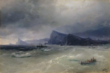 風景 Painting - イワン・アイヴァゾフスキーの海の岩 海景